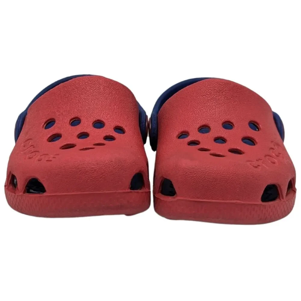 Crocs Electro Red and Blue Clogs Size Toddler 5 (C5)